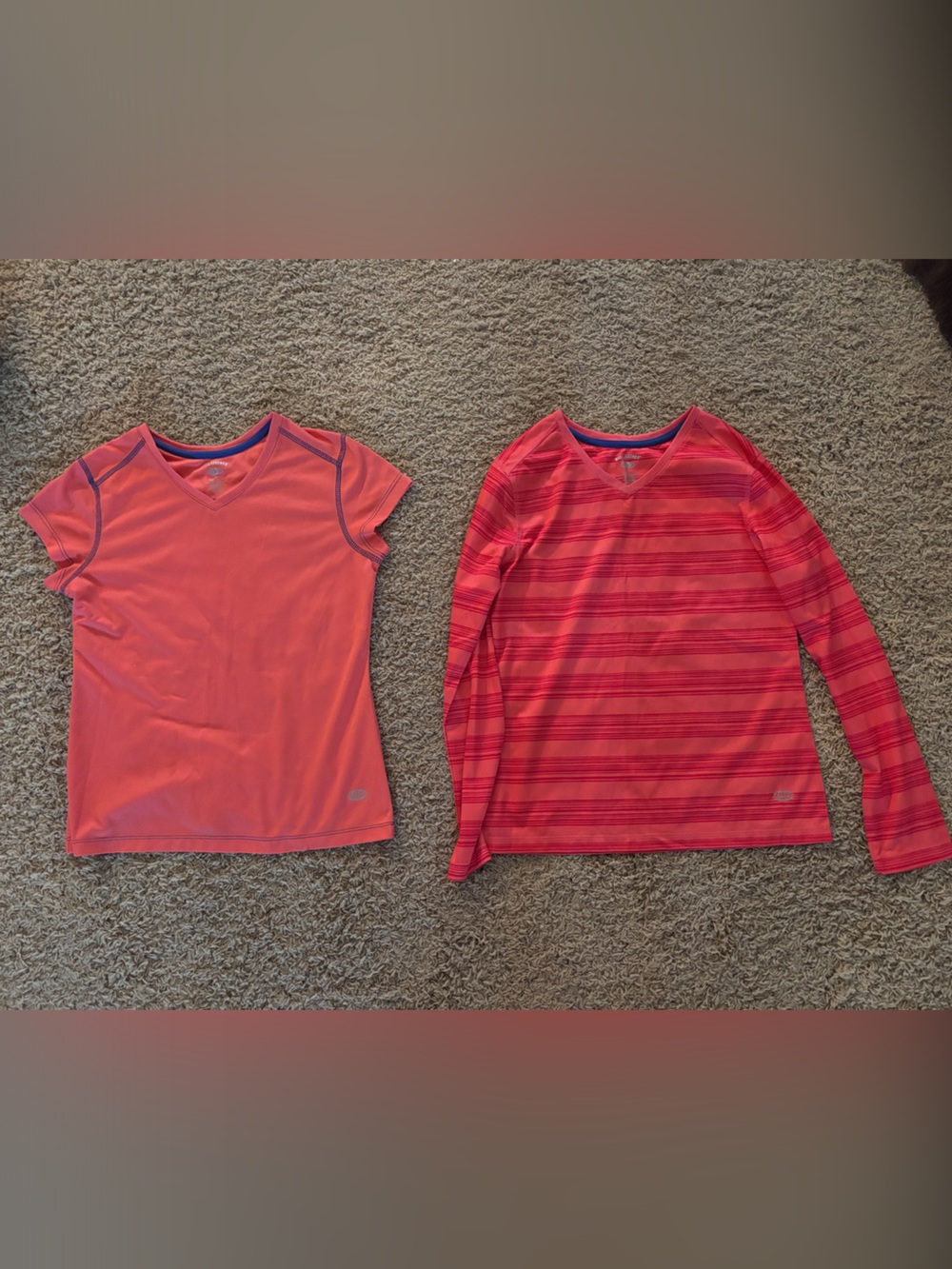 Reel Legends Kids Coral Pink Swim Tops - Short & Long Sleeve